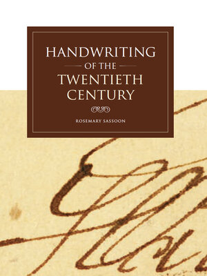 cover image of Handwriting of the Twentieth Century